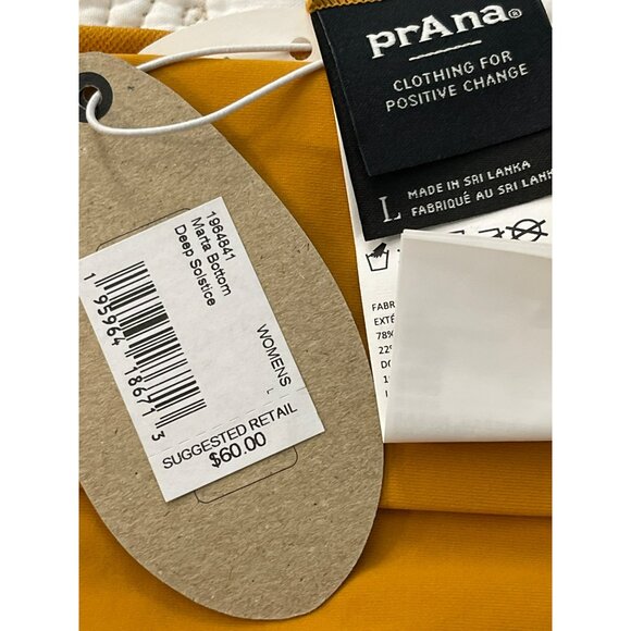 Prana Deep Saffron Swim Bottom Bikini Briefs LARGE NWT - Picture 2 of 3